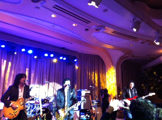 KISS singing at the reception of Gene Simmons Shannon Tweed wedding